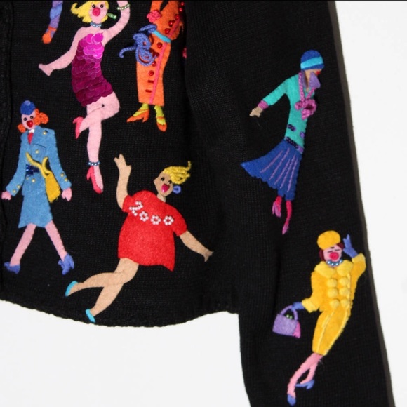 RARE✨ Vintage Michael Simon Flapper Disco Sweater - Picture 6 of 8